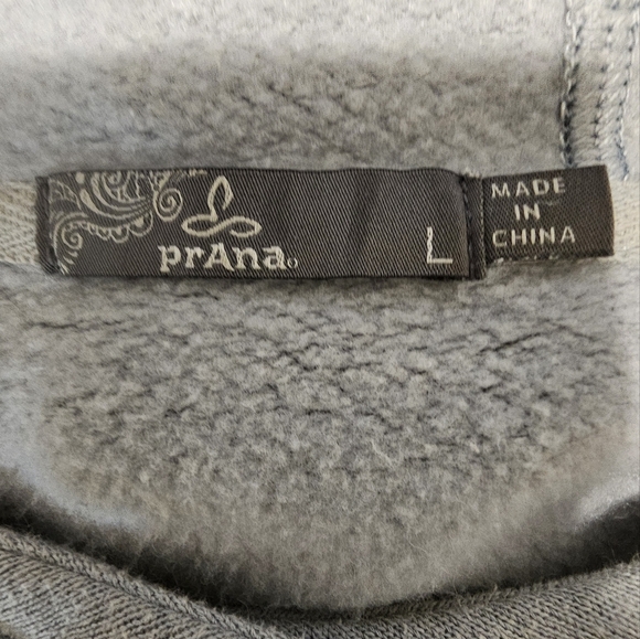 Prana Gray Women's Long Sweatshirt Light Blue Grey Large - Picture 6 of 10